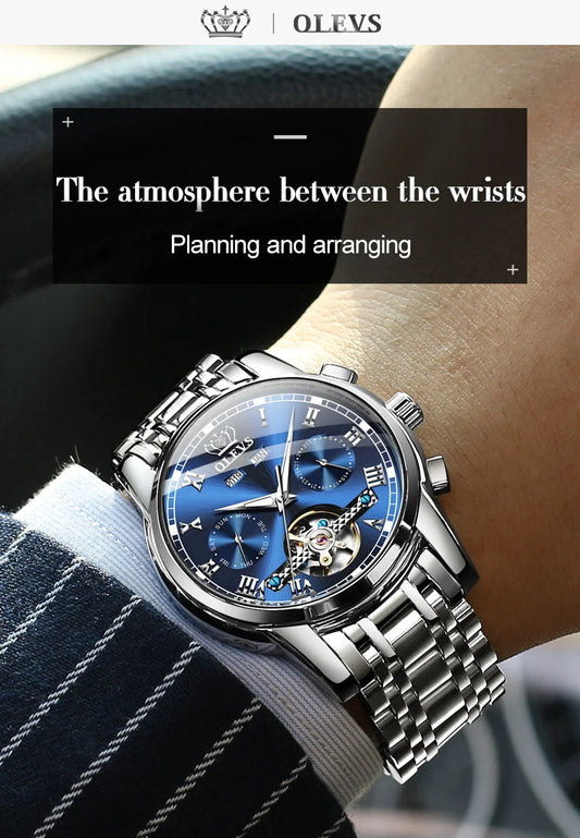 Ptolemy Skeleton Watch – Automatic Mechanical, Waterproof & Steel Elegance
