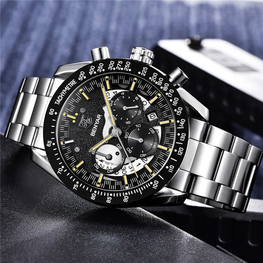 Leonidas Chrono Watch – Warrior’s Precision, Military-Grade Waterproof Steel