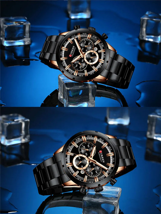 Brutus Chrono Watch – Military Sport, Waterproof & Blue Steel Design