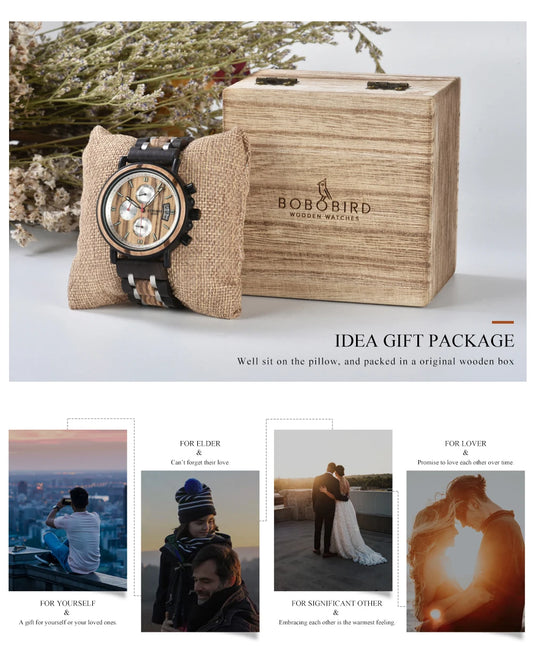 Cadmus Wooden Watch – Luxury Chronograph, Military Style & Wooden Box