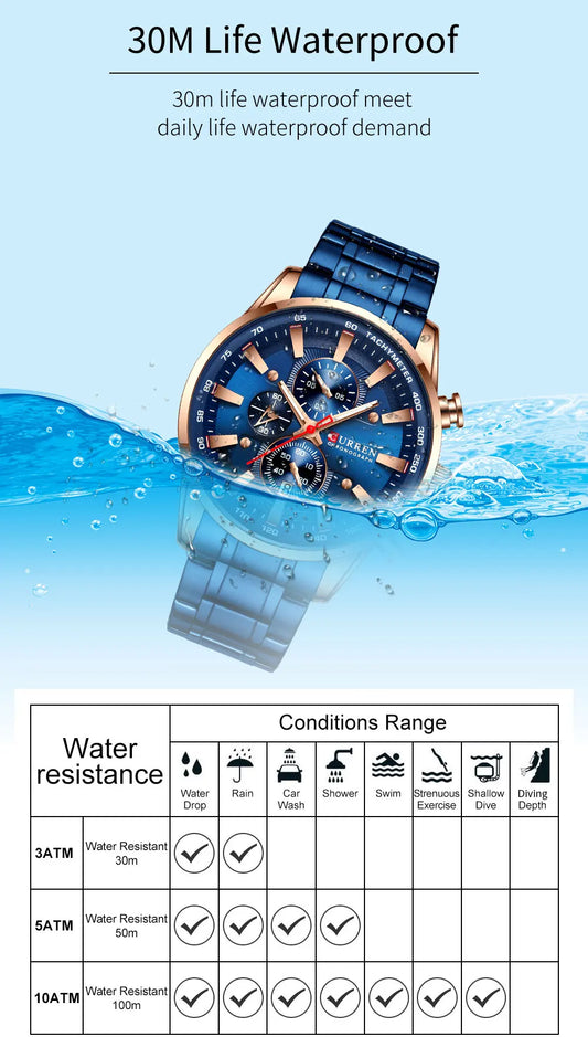 Augustus Chrono Watch – Luxury Business, Waterproof & Quartz Precision