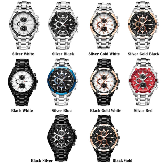 Tiberius Chrono Watch – Waterproof Military Sport & Stainless Steel Elegance