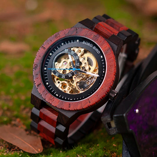 Hercules Wooden Watch – Personalized Engraving, Automatic & Anniversary Gift