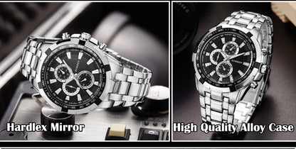 Tiberius Chrono Watch – Waterproof Military Sport & Stainless Steel Elegance