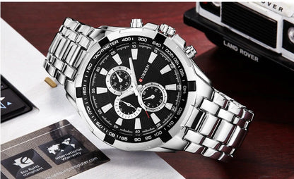 Tiberius Chrono Watch – Waterproof Military Sport & Stainless Steel Elegance
