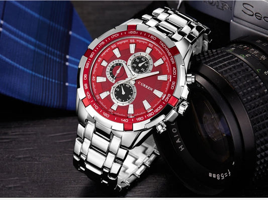 Tiberius Chrono Watch – Waterproof Military Sport & Stainless Steel Elegance