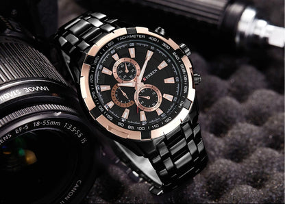 Tiberius Chrono Watch – Waterproof Military Sport & Stainless Steel Elegance