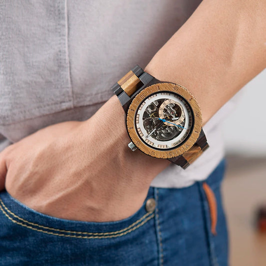Hercules Wooden Watch – Personalized Engraving, Automatic & Anniversary Gift