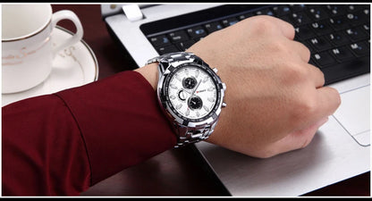 Tiberius Chrono Watch – Waterproof Military Sport & Stainless Steel Elegance