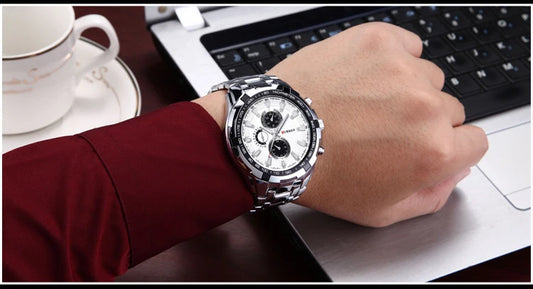 Tiberius Chrono Watch – Waterproof Military Sport & Stainless Steel Elegance
