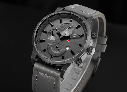 Lucius Chrono Watch – Casual Sport, Military Leather & Luxury Design