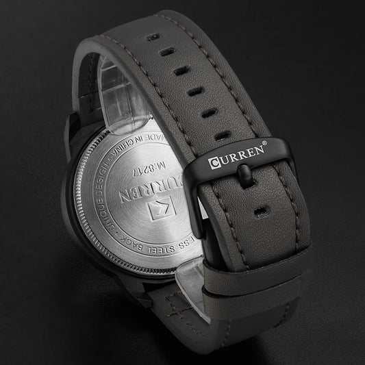 Lucius Chrono Watch – Casual Sport, Military Leather & Luxury Design