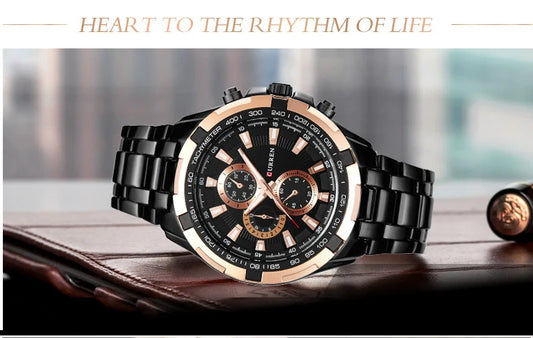 Tiberius Chrono Watch – Waterproof Military Sport & Stainless Steel Elegance