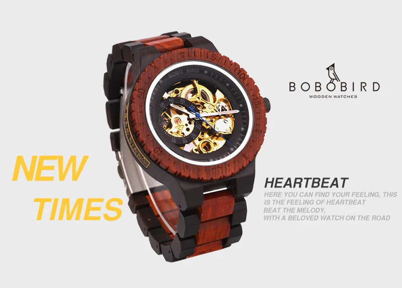 Hercules Wooden Watch – Personalized Engraving, Automatic & Anniversary Gift