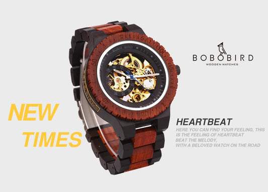 Hercules Wooden Watch – Personalized Engraving, Automatic & Anniversary Gift