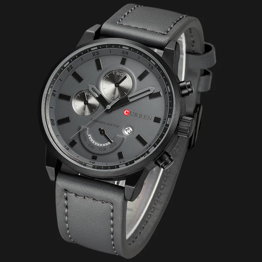 Lucius Chrono Watch – Casual Sport, Military Leather & Luxury Design