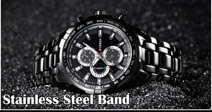 Tiberius Chrono Watch – Waterproof Military Sport & Stainless Steel Elegance