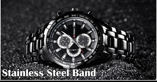 Tiberius Chrono Watch – Waterproof Military Sport & Stainless Steel Elegance