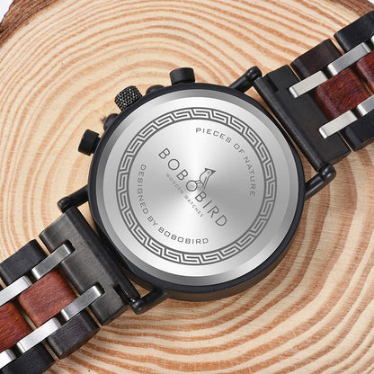Cadmus Wooden Watch – Luxury Chronograph, Military Style & Wooden Box