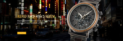 Odysseus Wooden Watch – Luxury Chronograph, Auto Date & Fashion Gift