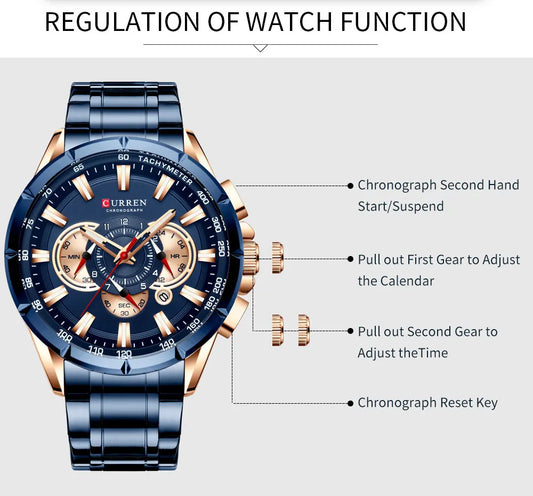 Maximus Chrono Watch – Bold Sport, Military Precision & Luxury Design