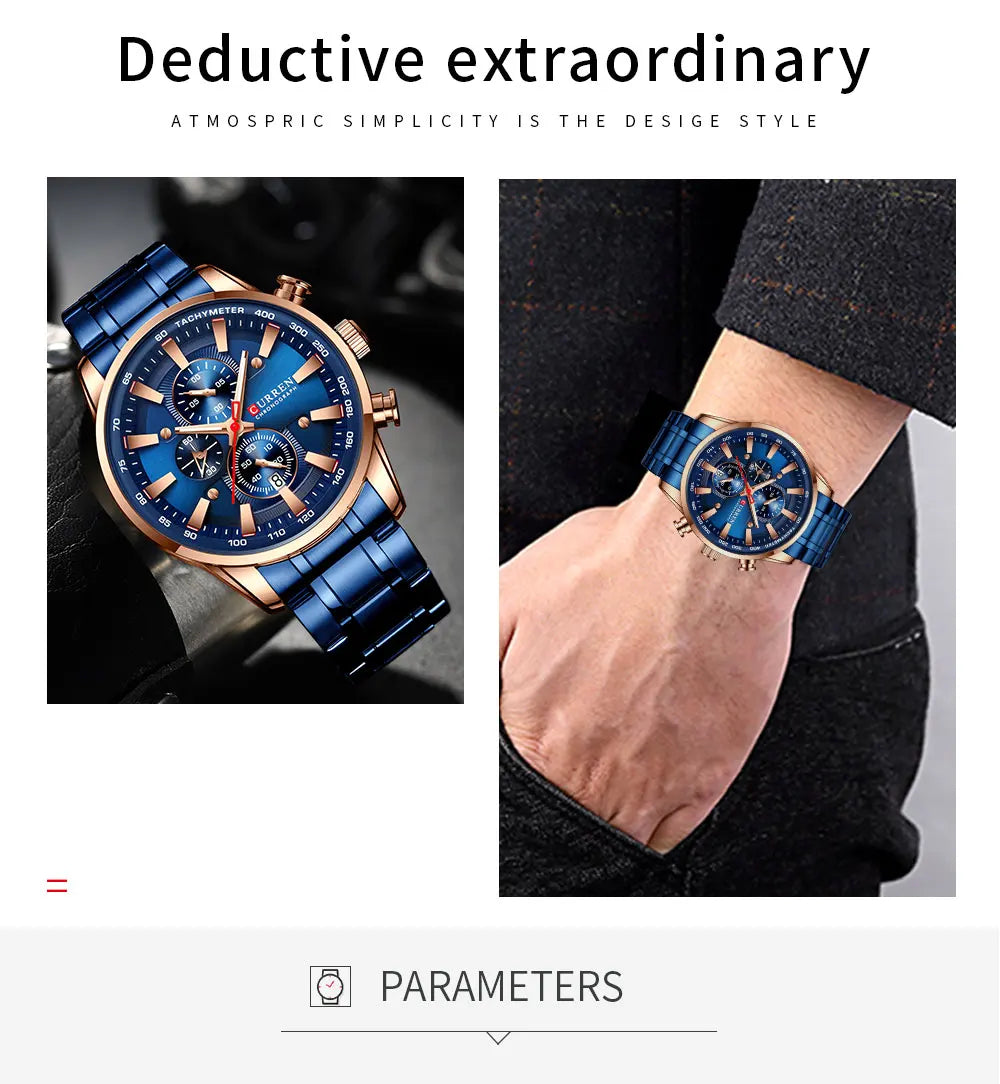 Augustus Chrono Watch – Luxury Business, Waterproof & Quartz Precision