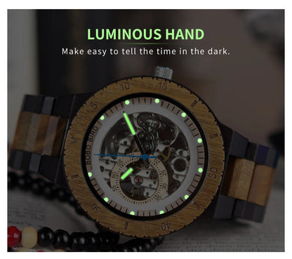 Nero Automatic Luxus Uhr aus Holz