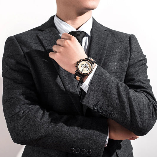 Cadmus Wooden Watch – Luxury Chronograph, Military Style & Wooden Box