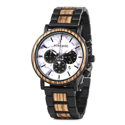 Tiberius Holz Stil Herren Uhr