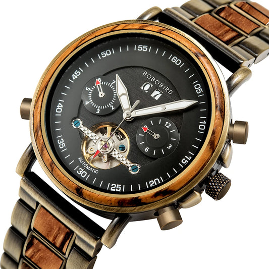 Lycurgus Wooden Watch – Automatic, Waterproof & Business-Class Design