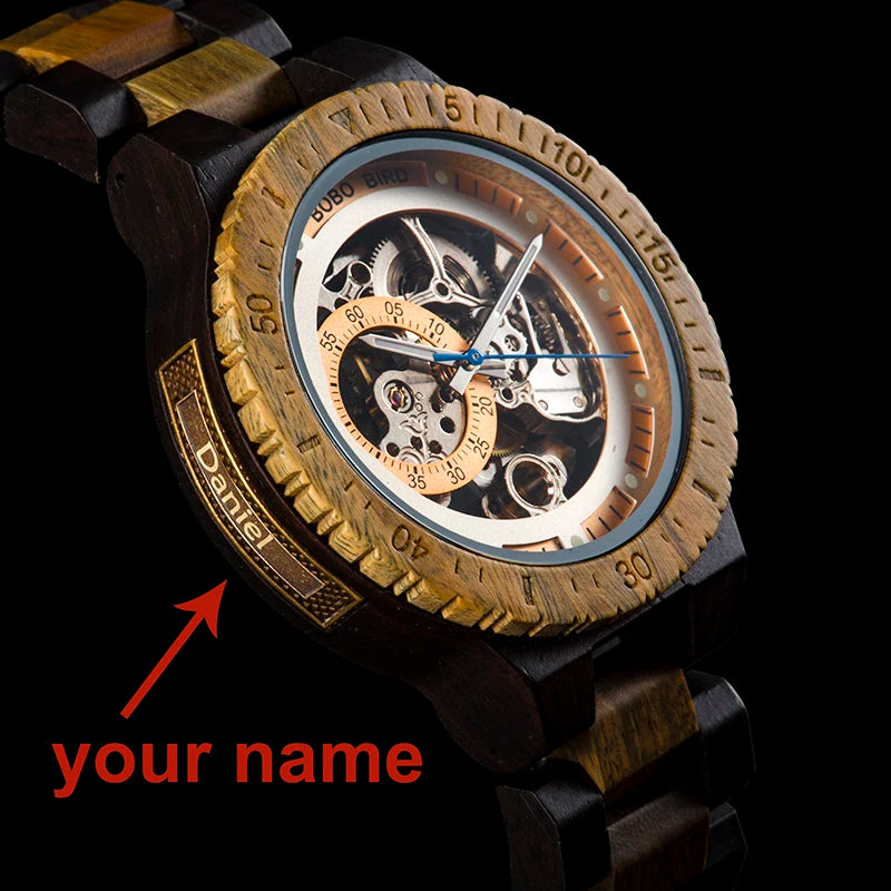 Nero Automatic Luxus Uhr aus Holz