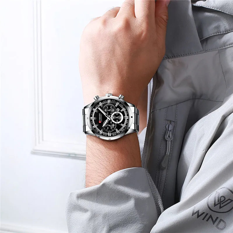 Brutus Chrono Watch – Military Sport, Waterproof & Blue Steel Design