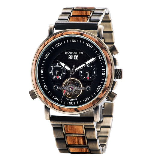 Lycurgus Wooden Watch – Automatic, Waterproof & Business-Class Design
