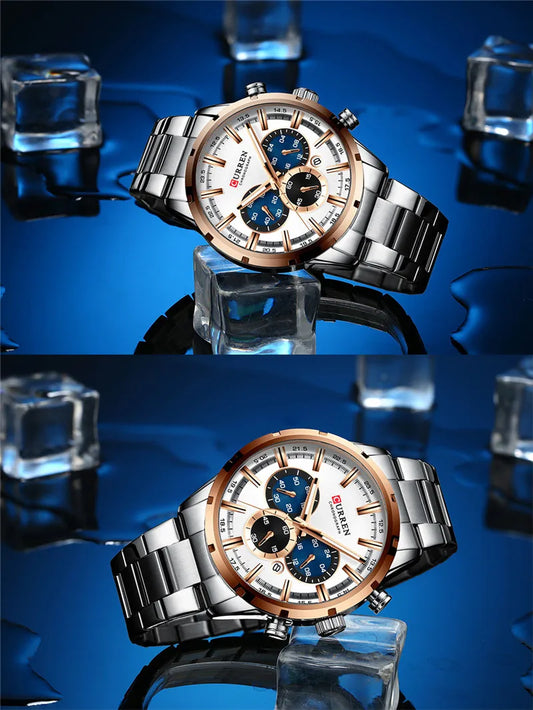 Brutus Chrono Watch – Military Sport, Waterproof & Blue Steel Design