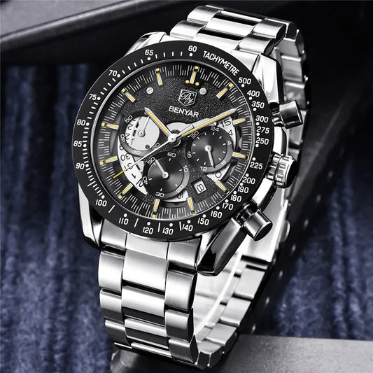Leonidas Chrono Watch – Warrior’s Precision, Military-Grade Waterproof Steel