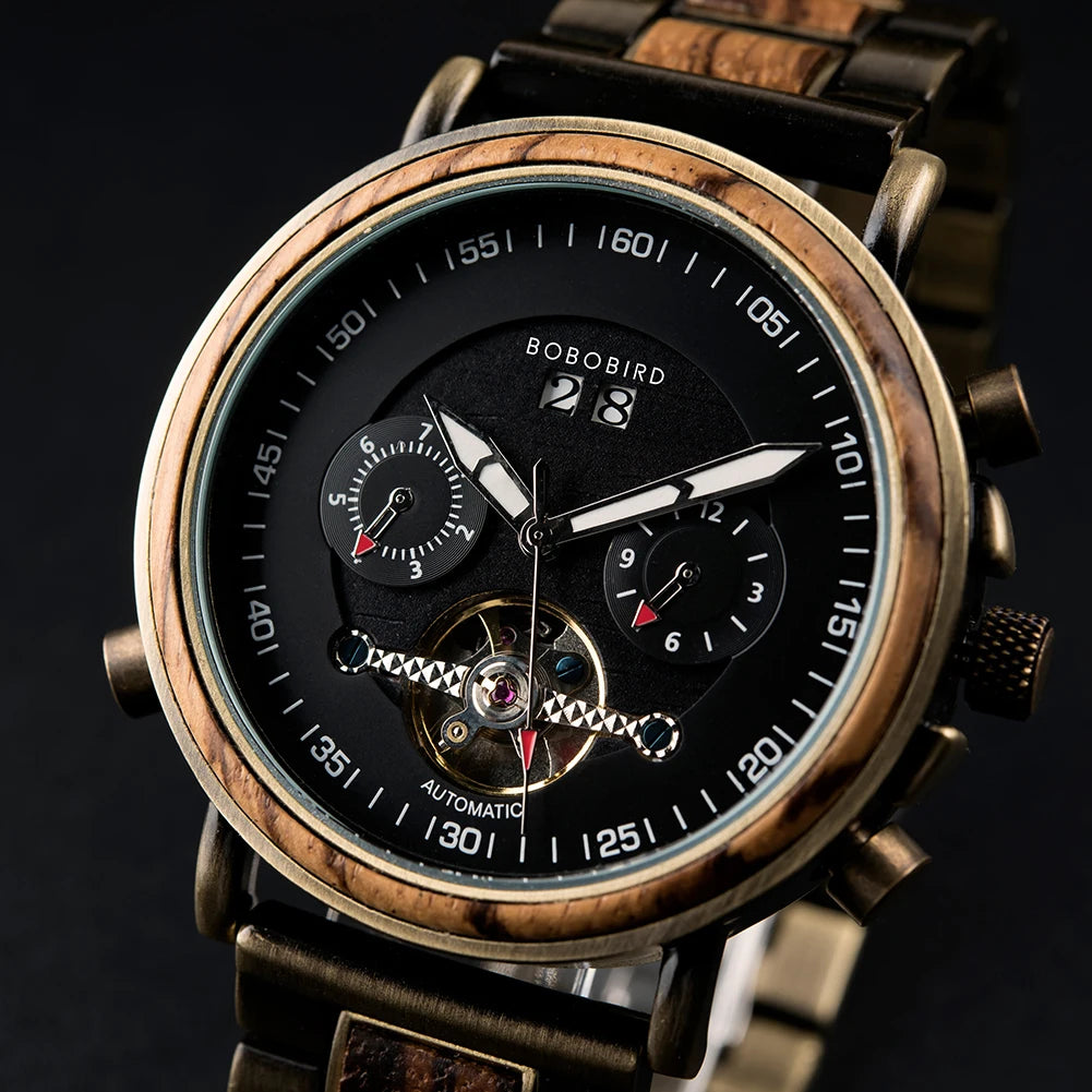 Lycurgus Wooden Watch – Automatic, Waterproof & Business-Class Design