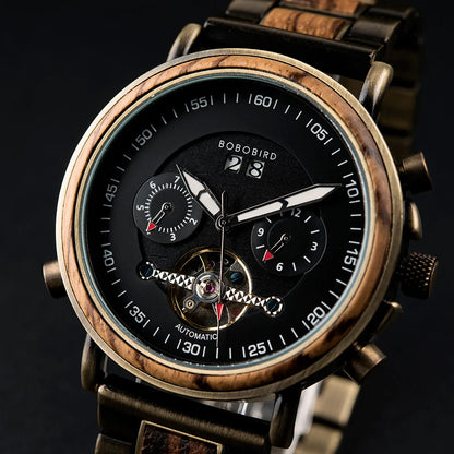 Lycurgus Wooden Watch – Automatic, Waterproof & Business-Class Design