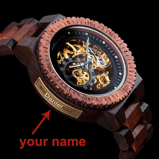 Nero Automatic Luxus Uhr aus Holz