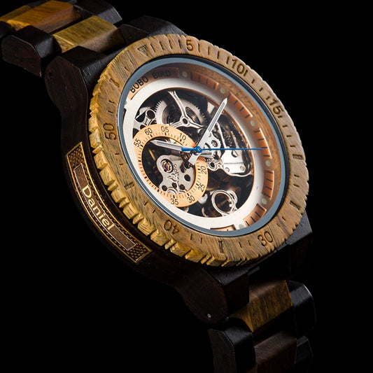 Hercules Wooden Watch – Personalized Engraving, Automatic & Anniversary Gift