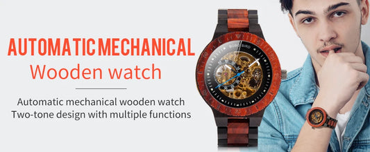 Hercules Wooden Watch – Personalized Engraving, Automatic & Anniversary Gift