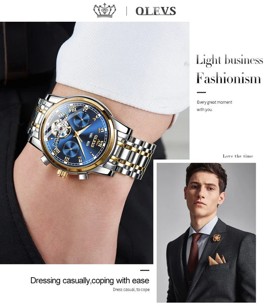 Ptolemy Skeleton Watch – Automatic Mechanical, Waterproof & Steel Elegance