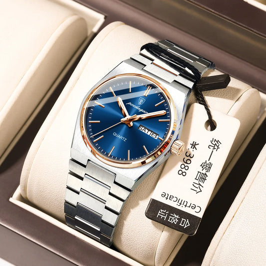 Drusus Luxus Edelstahl Uhr