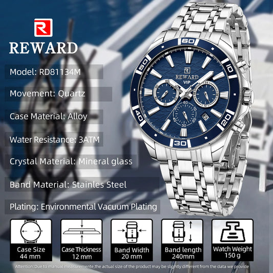 Solon VIP Business Edelstahl Herren Uhr Wasserdicht