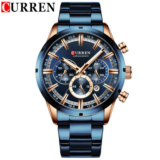 Brutus Chrono Watch – Military Sport, Waterproof & Blue Steel Design
