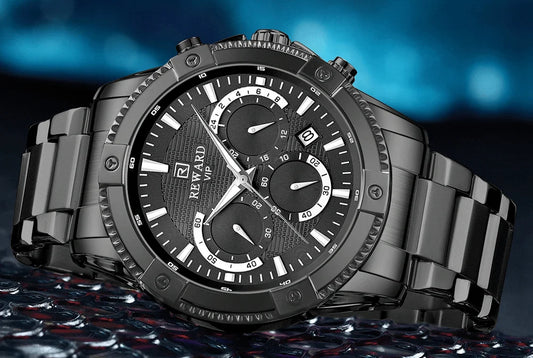 Socrates Edelstahl Herren Luxus Uhr