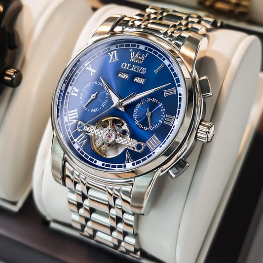 Ptolemy Skeleton Watch – Automatic Mechanical, Waterproof & Steel Elegance