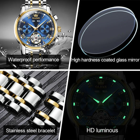 Ptolemy Skeleton Watch – Automatic Mechanical, Waterproof & Steel Elegance