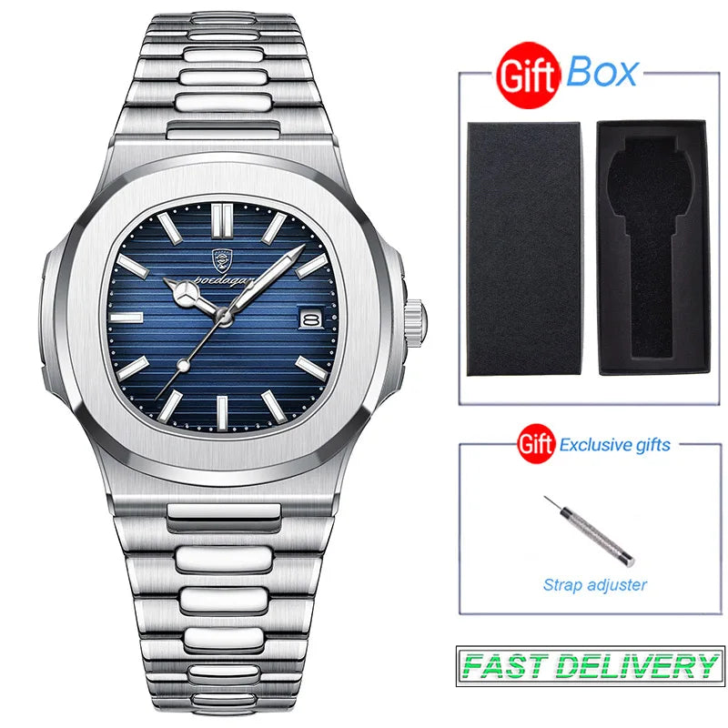 Hermes Luxus Edel Uhr aus Edelstahl
