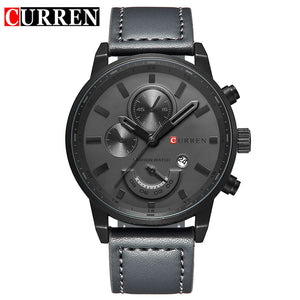 Lucius Chrono Watch – Casual Sport, Military Leather & Luxury Design
