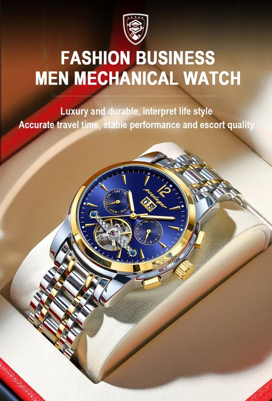 Augustus Tourbillon Watch – Luxury Automatic, Waterproof & Steel Precision